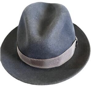 Gorrin Bros Brown Wool Brim Fidora L